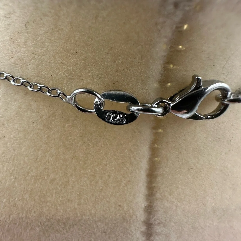 Flower Agate Teardrop Pendant Necklace - Picture 7 of 11